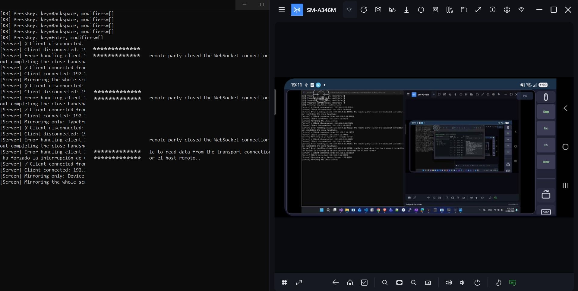 RemotePad — Sistema de control remoto compuesto por un servidor Windows, un cliente móvil y un modelo de mensajes compartido que define el protocolo entre ambos.
